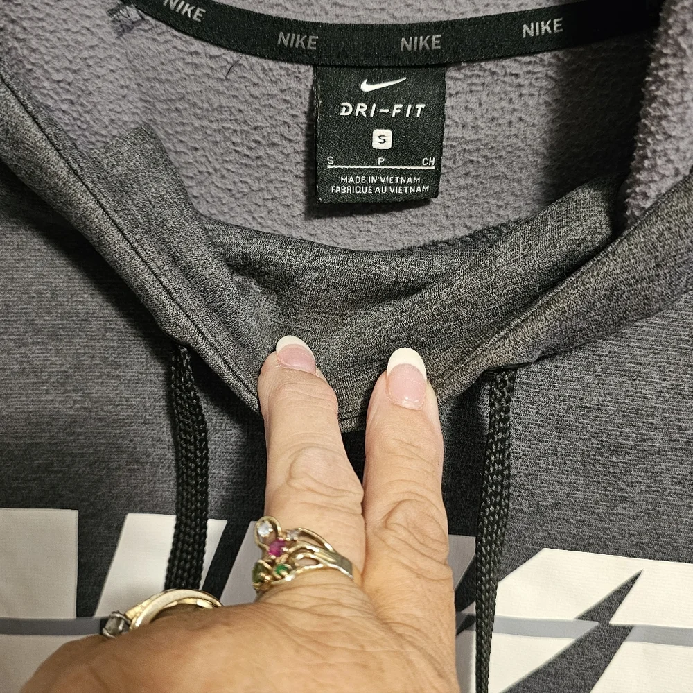 Nike Dark Gray Pullover Hoodie Size S.